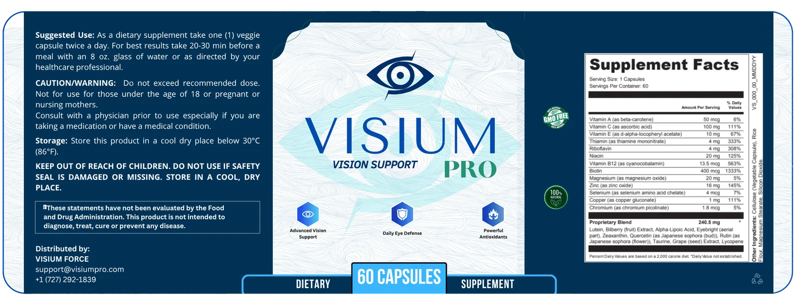 Visium product packaging